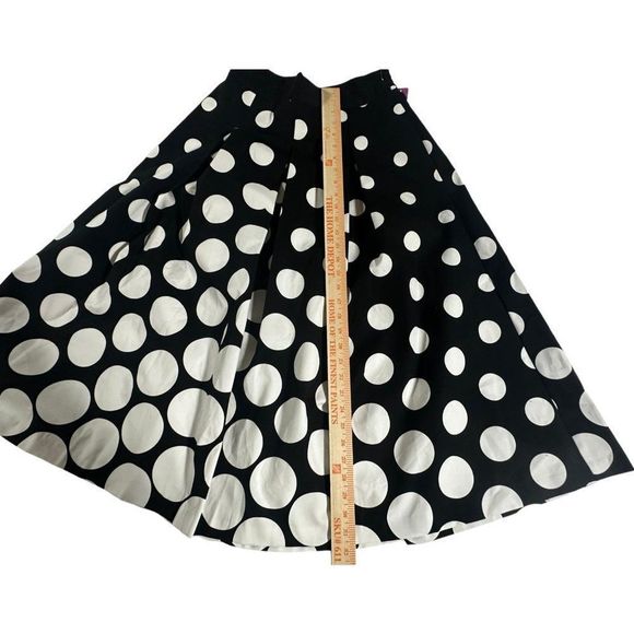 WHITE HOUSE BLACK MARKET Women A-Line Skirt Ankle Lenght Polka Dot Size 4 #1116 - Picture 6 of 16